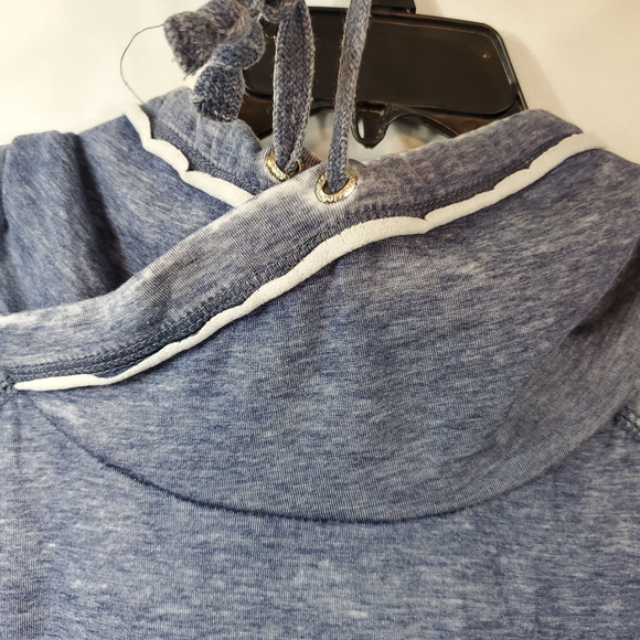 Green Tea Womens Cowl Neck Long Slv Blue/Grey Sweatshirt XXL - Picture 8 of 13